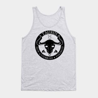 Savage Taurus Zodiac Antisocial Astrology Tank Top